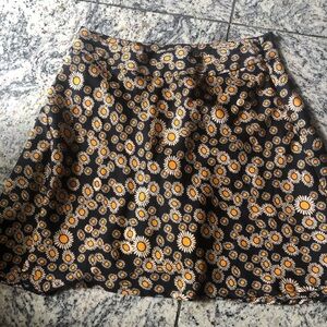 Free people  Print A-Line Skirt -size 2 size zipper